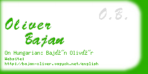 oliver bajan business card